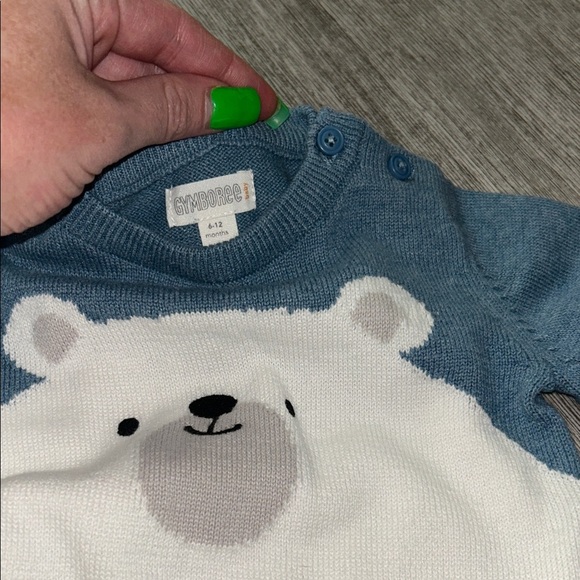 Gymboree blue and White Bear One Piece - Picture 3 of 6